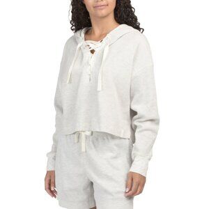 CREAM YOGA Light Heather Shana Thermal Hoodie